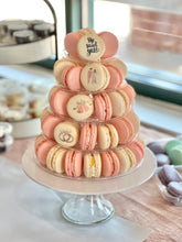 Load image into Gallery viewer, dessert table centerpiece wedding macaron tower 
