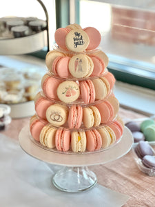 dessert table centerpiece wedding macaron tower 