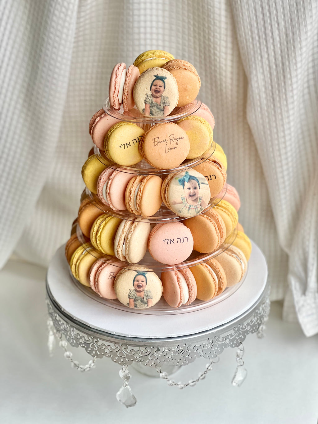 dessert table centerpiece macaron tower