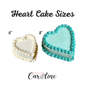 +8" heart cake
