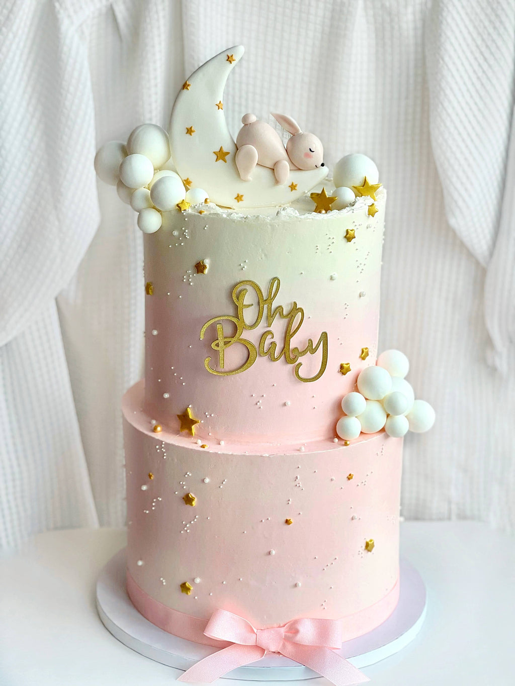 Moon and Stars Baby Shower Cake
