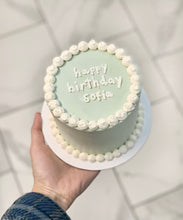 Load image into Gallery viewer, Minimalist 4&quot; Cake, Sage color
