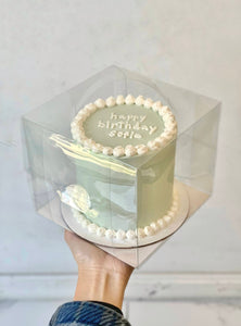 4" cake box with handles