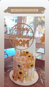 Happy Birthday Mom Birthday Cake Sunflower Cake