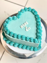 Load image into Gallery viewer, tiffany blue heart cake &quot;gigi &amp; co&quot; tiffany &amp; co inspired cake
